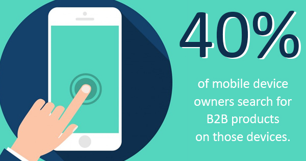 40% of mobile device owners search for B2B products on those devices. B2B Marketing Agencies provide the resources to ensure your products are responsive to mobile.